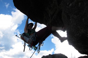 Isabel climbing in Brazil
