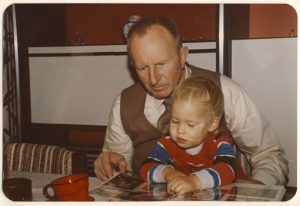 Isabel and her grandfather in 1980.