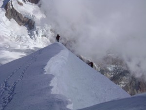 The summit of Illampu, Bolivia