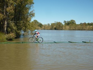 Floating pallet bridge on Day 2